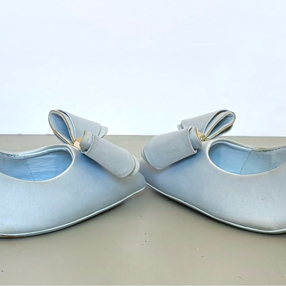 TED BAKER London Azeline Bow Court Shoes Rose Gold Closed Toe Stiletto Heels - Picture 13 of 15